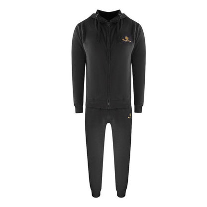 Black - Front - Aquascutum Mens Zipped Tracksuit