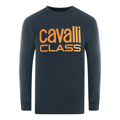 Navy Blue - Front - Cavalli Class Unisex Adult Logo Sweatshirt