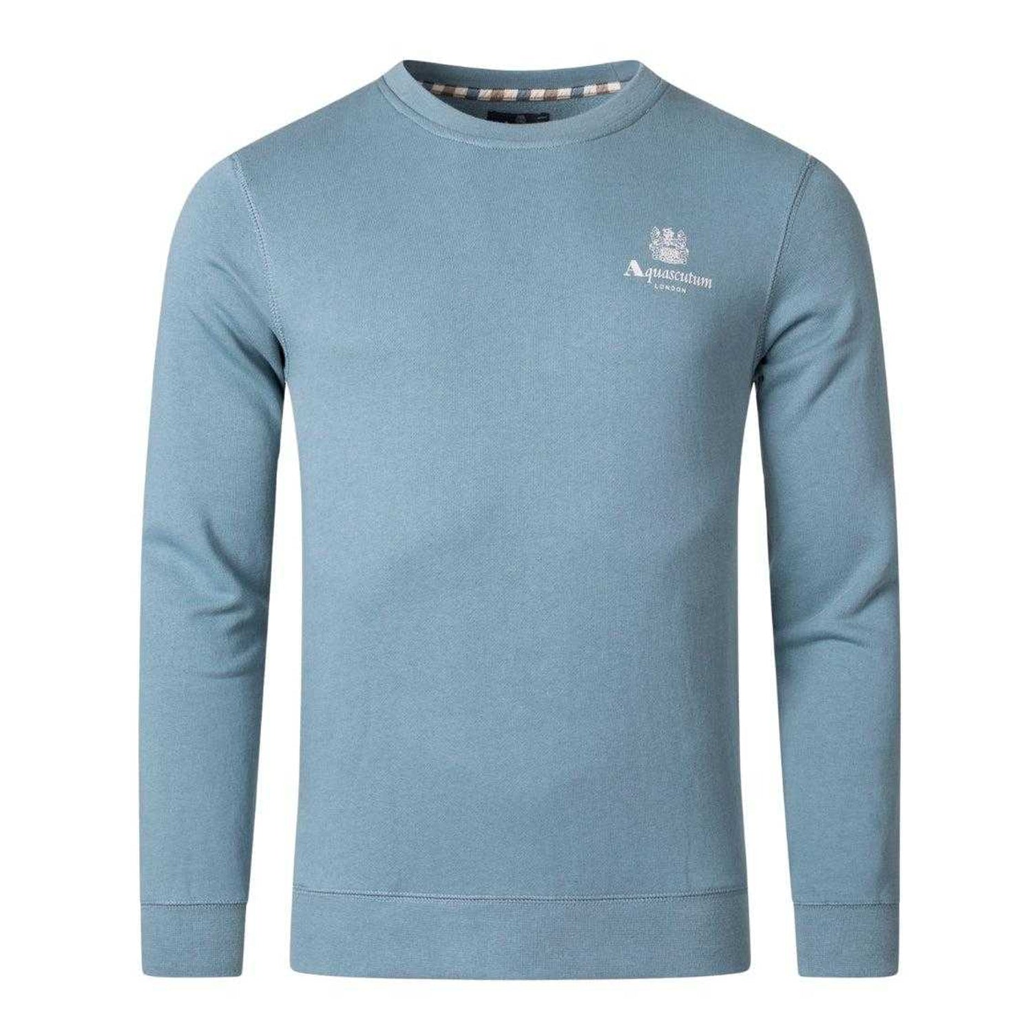 Blue - Front - Aquascutum Unisex Adult Logo Active Sweatshirt