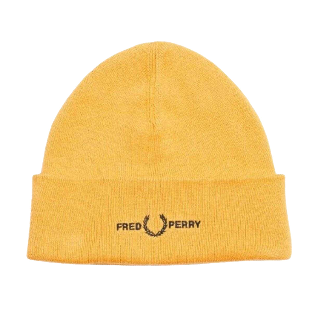 Golden - Front - Fred Perry Unisex Adult Graphic Logo Beanie