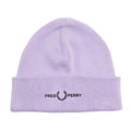 Lilac - Front - Fred Perry Unisex Adult Graphic Logo Beanie