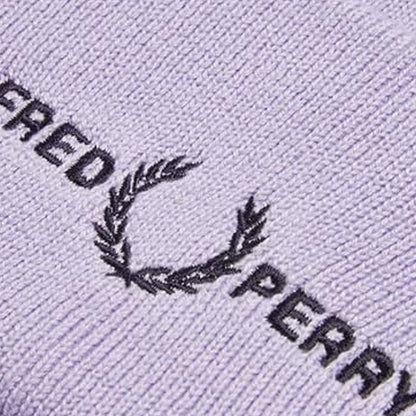 Lilac - Side - Fred Perry Unisex Adult Graphic Logo Beanie