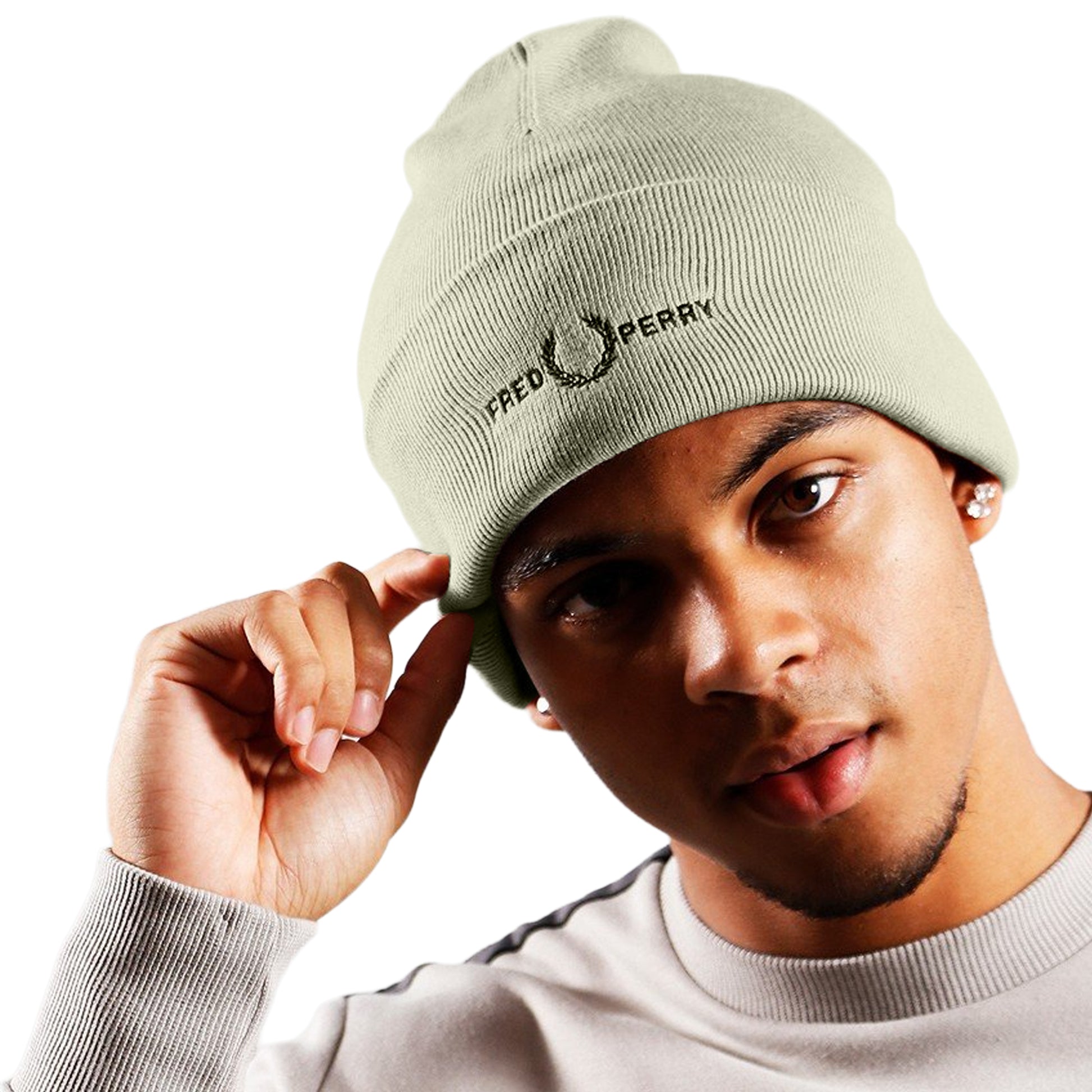 Oyster - Lifestyle - Fred Perry Unisex Adult Graphic Logo Beanie
