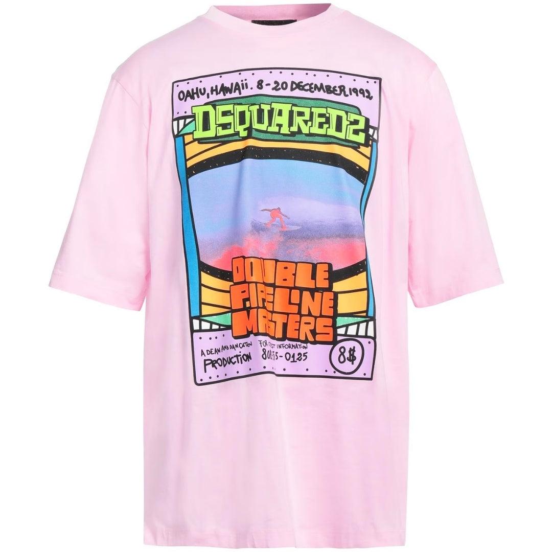 Pink - Front - Cavalli Class Mens T-Shirt