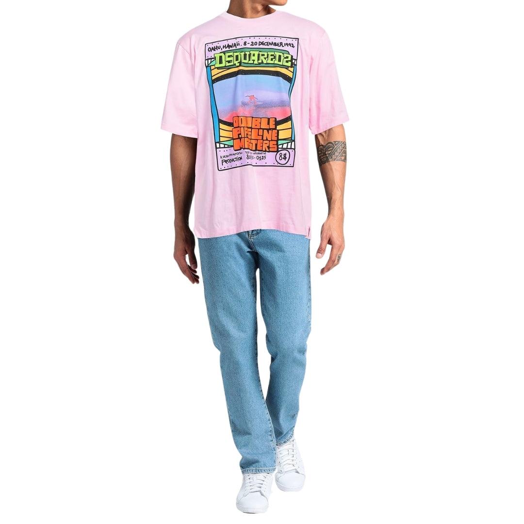 Pink - Back - Cavalli Class Mens T-Shirt