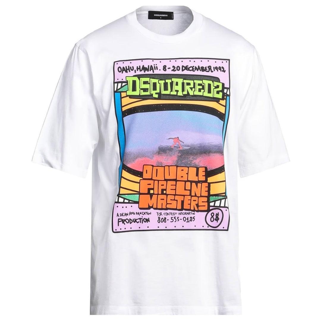 White - Front - Cavalli Class Mens T-Shirt