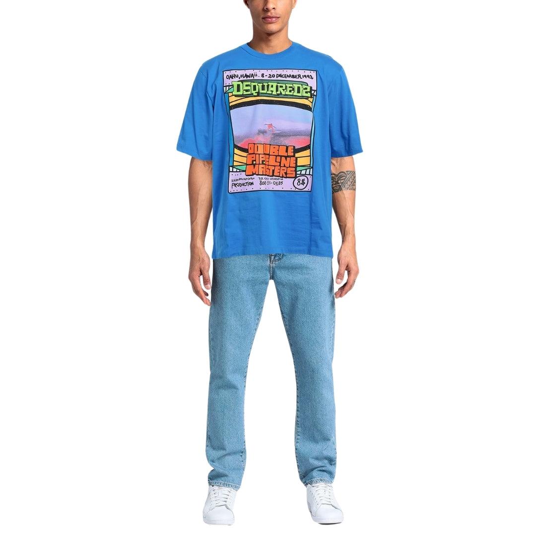Blue - Back - Cavalli Class Mens T-Shirt