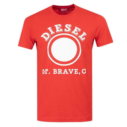 Red - Front - Diesel Unisex Adult 1976 Varsity Logo T-Shirt