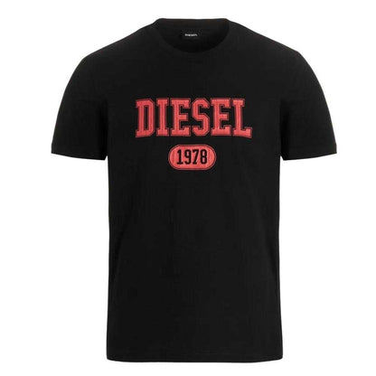 Black - Front - Diesel Unisex Adult 1976 Varsity Logo T-Shirt