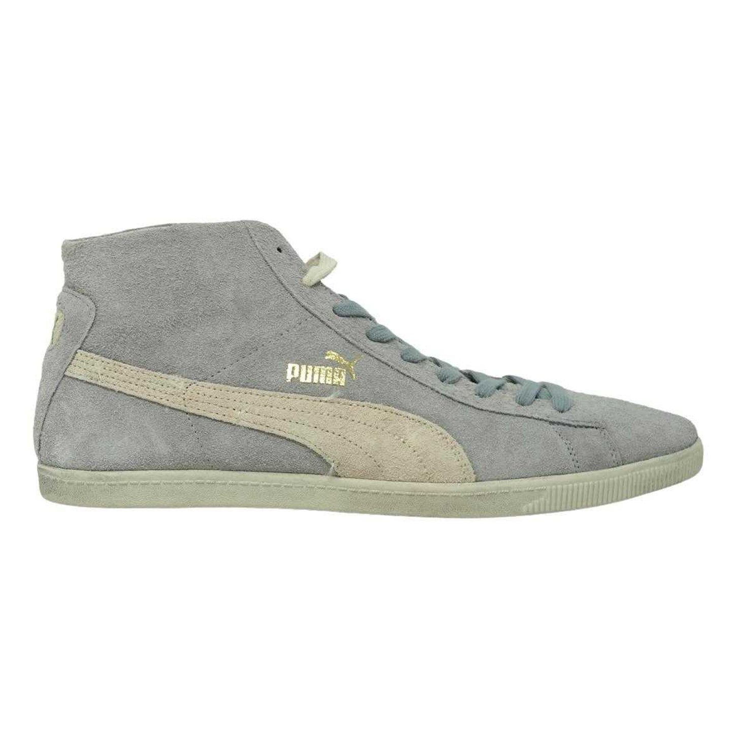 Grey - Side - Puma Unisex Adult Gylde Vintage Suede Mid Cut Trainers