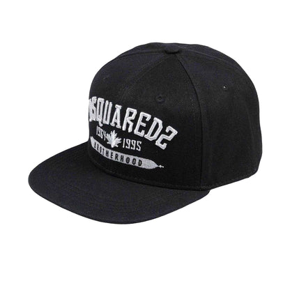Black-White - Front - DSquared2 Logo Cap