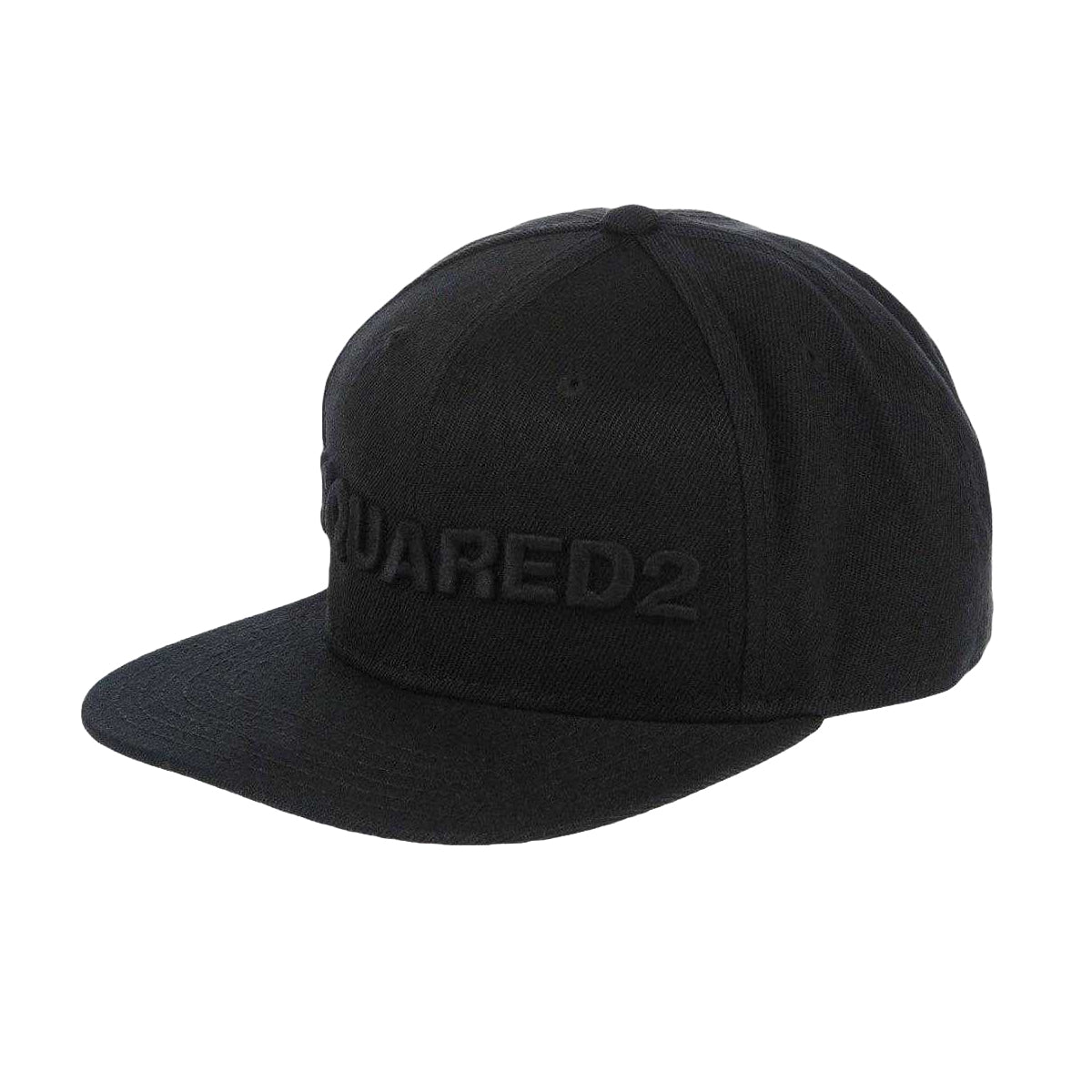 Black - Side - DSquared2 Embossed Logo Cap