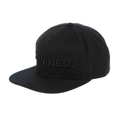 Black - Side - DSquared2 Embossed Logo Cap