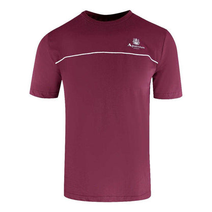 Red - Front - Aquascutum Mens Piping Detail T-Shirt