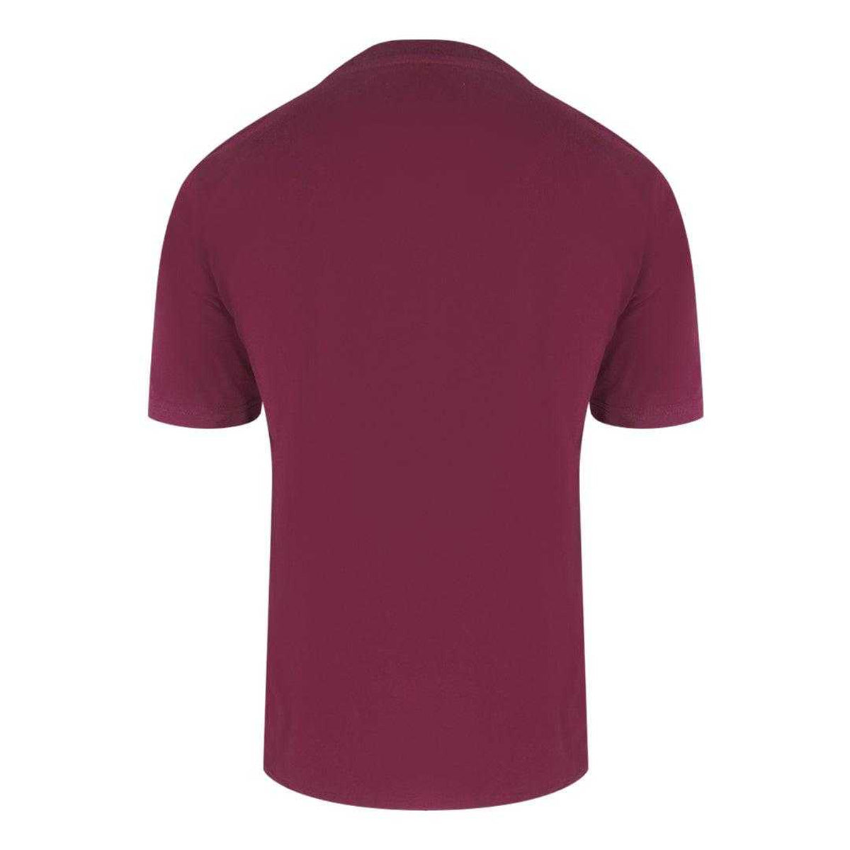 Red - Back - Aquascutum Mens Piping Detail T-Shirt