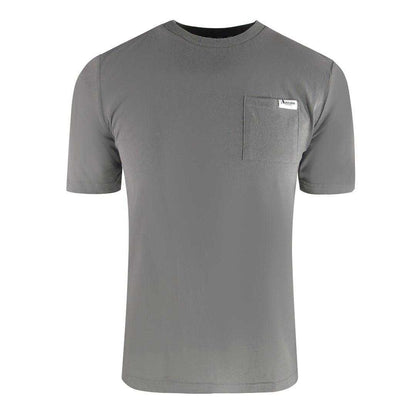 Grey - Front - Aquascutum Mens Logo Chest Pocket T-Shirt