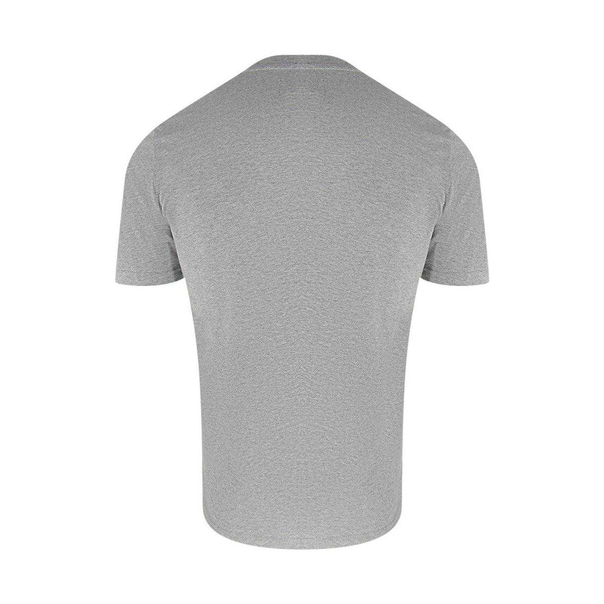 Grey - Back - Aquascutum Mens Logo Chest Pocket T-Shirt
