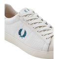 White - Lifestyle - Fred Perry Mens Laurel Wreath Logo Leather Trainers
