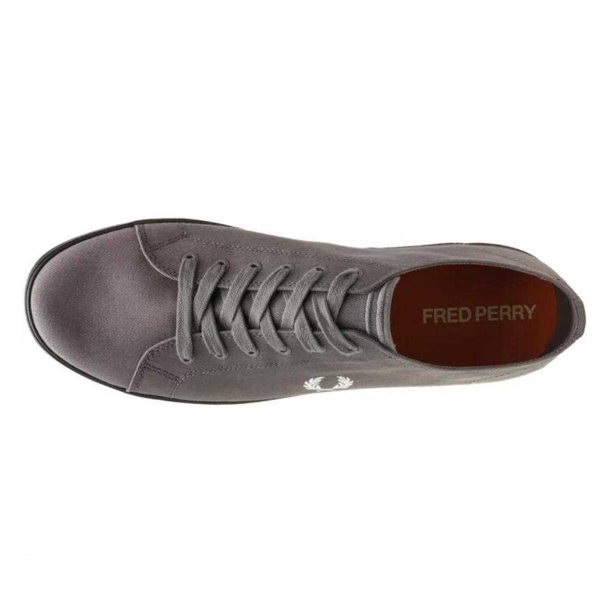 Grey - Back - Fred Perry Womens-Ladies Kingston Twill Trainers