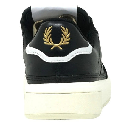 Black - Back - Fred Perry Womens-Ladies Leather Trainers