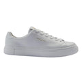 White - Front - Fred Perry Mens Classic Logo Leather Trainers