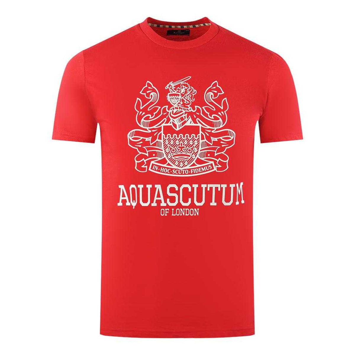 Red - Front - Aquascutum Mens London Aldis T-Shirt