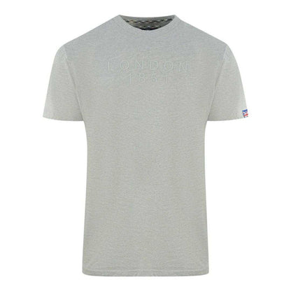 Grey - Front - Aquascutum Mens London 1851 Logo Taped T-Shirt