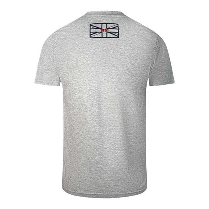 Grey - Back - Aquascutum Mens London 1851 Logo Taped T-Shirt