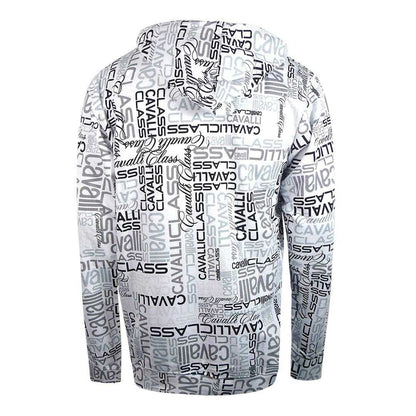 White - Back - Cavalli Class Mens Repeat Logo Hoodie