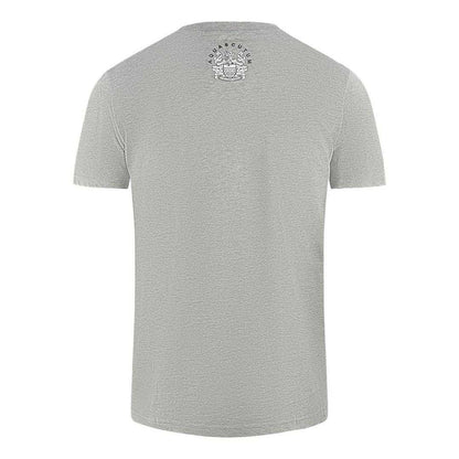 Grey - Back - Aquascutum Mens London Embroidered Back Print T-Shirt