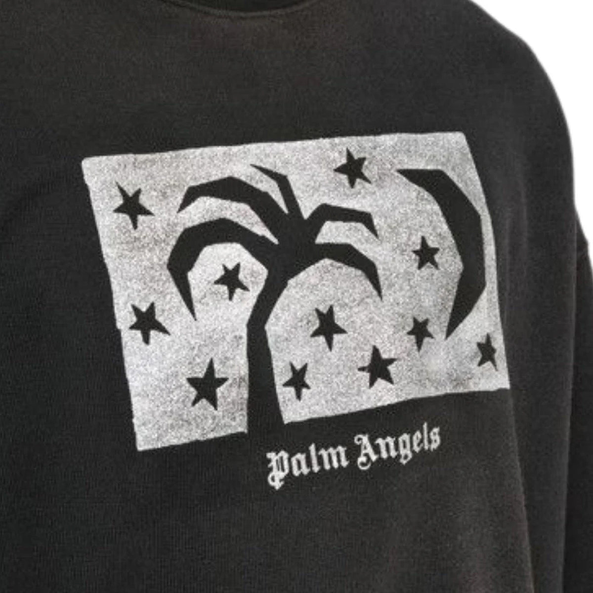 Black - Side - Palm Angels Mens Night Sky Sweatshirt