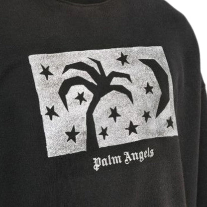 Black - Side - Palm Angels Mens Night Sky Sweatshirt