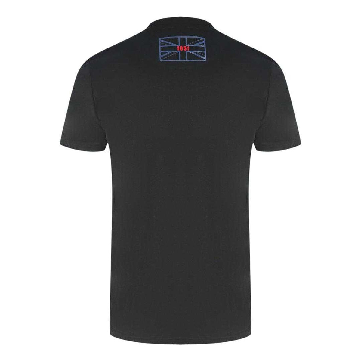 Black - Back - Aquascutum Unisex Adult Script Logo T-Shirt