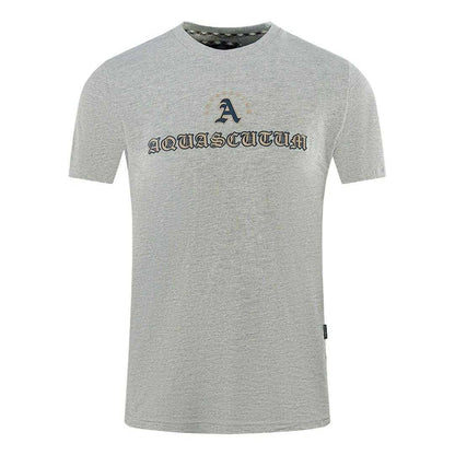 Grey - Front - Aquascutum Unisex Adult Script Logo T-Shirt