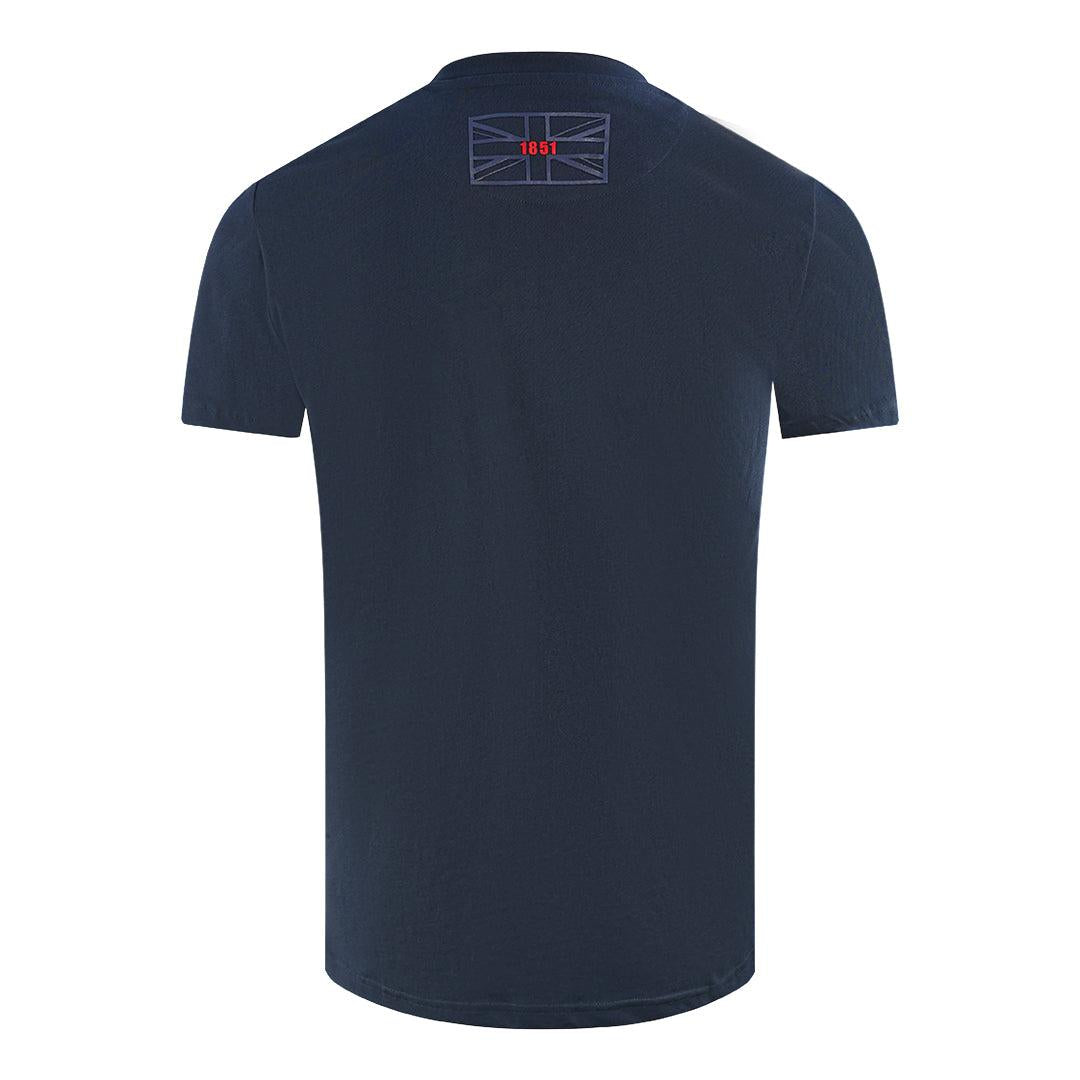 Navy Blue - Back - Aquascutum Unisex Adult Script Logo T-Shirt