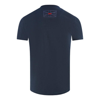 Navy Blue - Back - Aquascutum Unisex Adult Script Logo T-Shirt