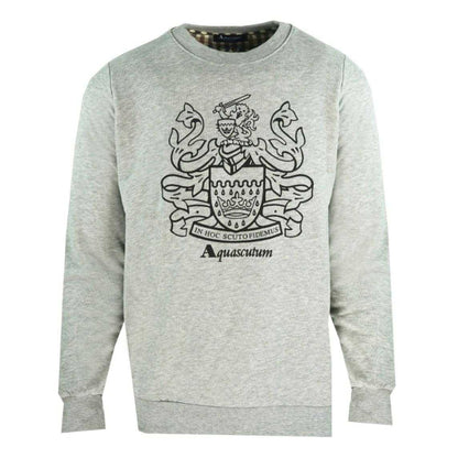 Grey - Front - Aquascutum Mens Crest Crew Neck Sweatshirt