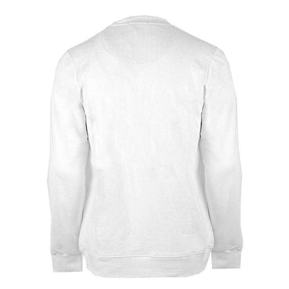 White - Back - Aquascutum Mens Crest Crew Neck Sweatshirt