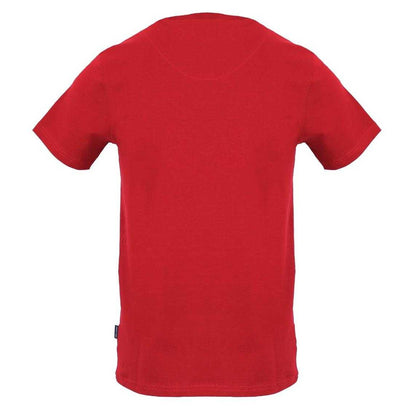 Red - Back - Aquascutum Mens London Circle Logo T-Shirt