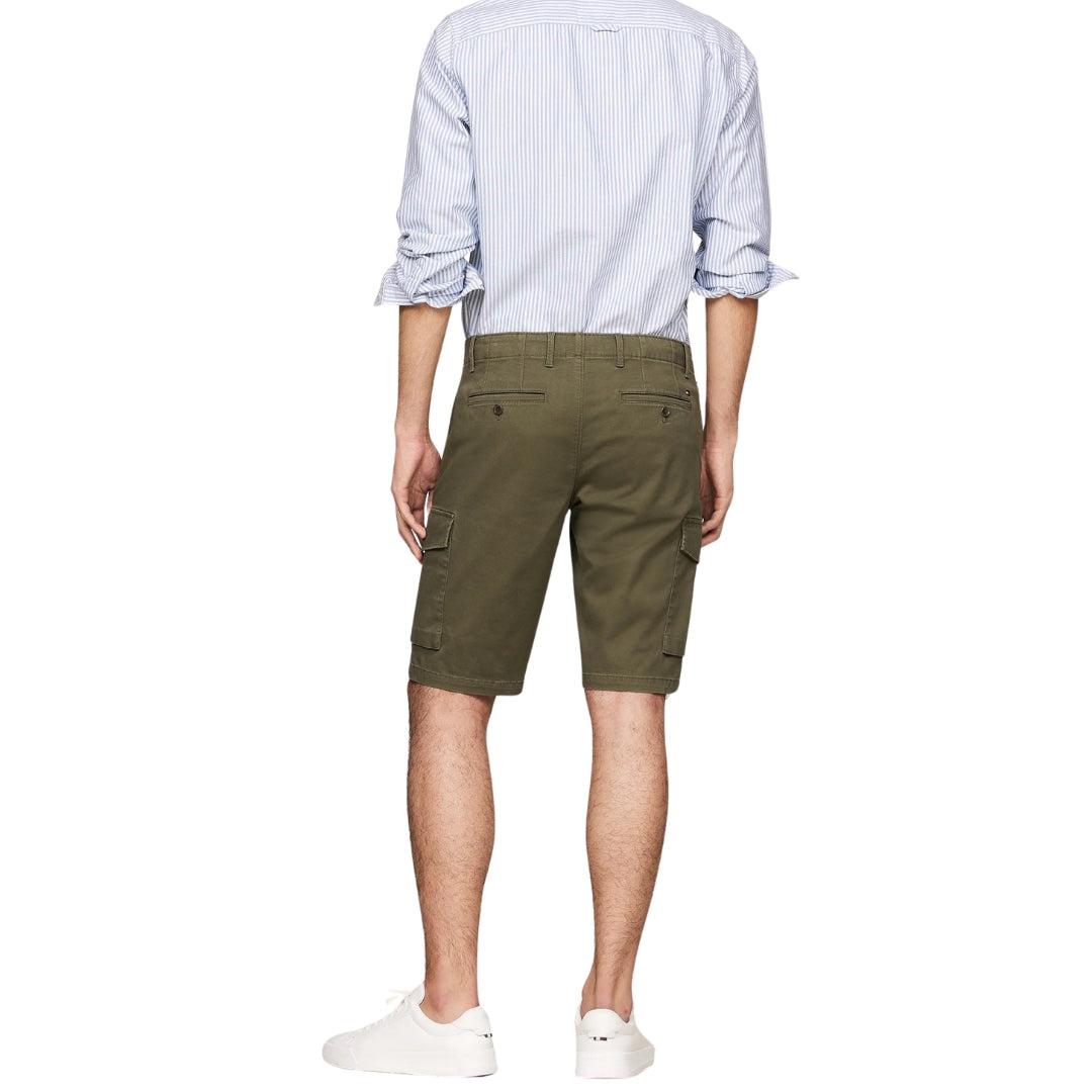 Army Green - Back - Tommy Hilfiger Mens Cargo Shorts