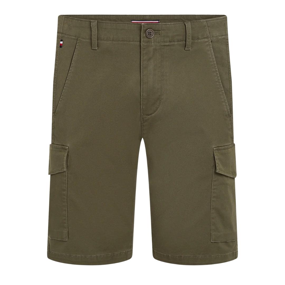 Army Green - Front - Tommy Hilfiger Mens Cargo Shorts