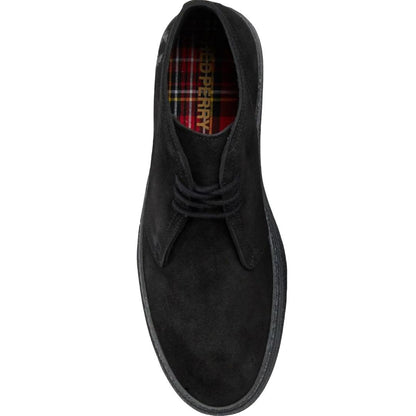 Black - Back - Fred Perry Unisex Adult Hawley Suede Low Walking Shoes