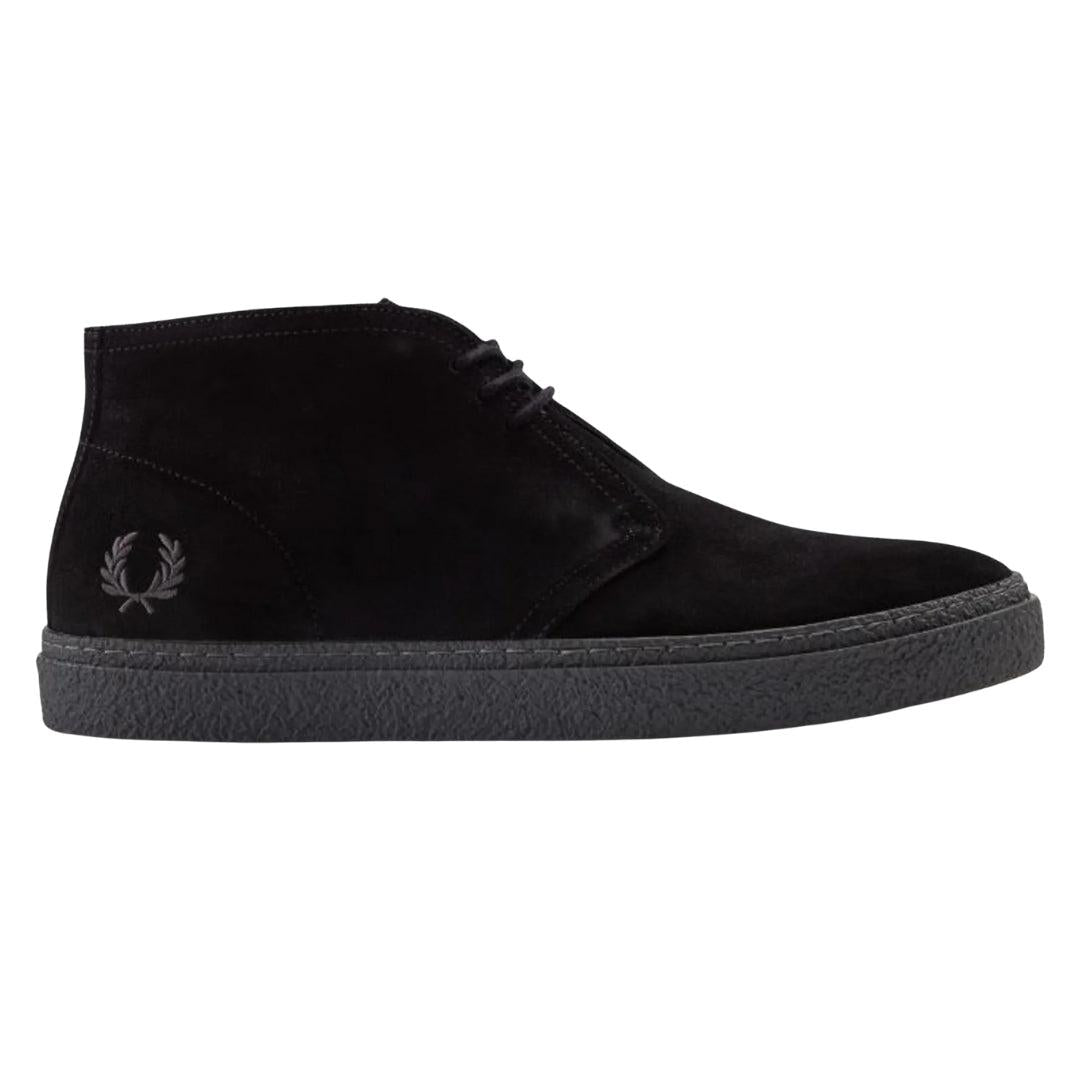 Black - Front - Fred Perry Unisex Adult Hawley Suede Low Walking Shoes