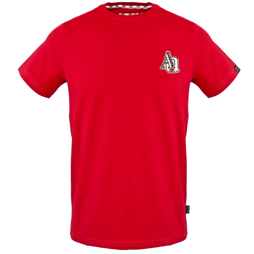 Red - Front - Aquascutum Mens 1851 AQ Logo T-Shirt