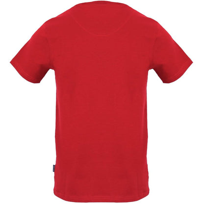 Red - Back - Aquascutum Mens 1851 AQ Logo T-Shirt