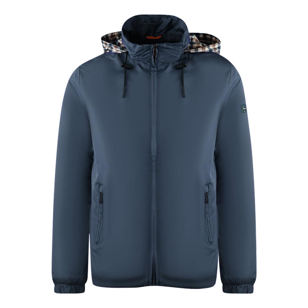 Navy Blue - Front - Aquascutum Unisex Adult Plain Lightweight Jacket