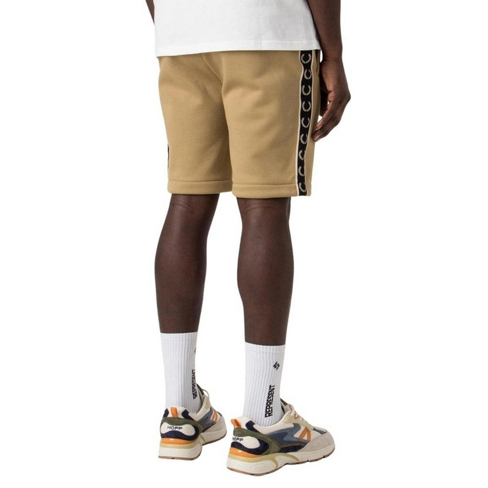 Beige - Back - Fred Perry Unisex Adult Tape Shorts