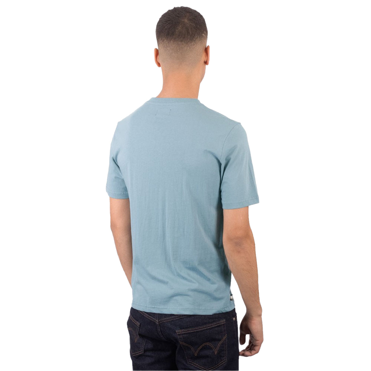 Blue - Back - Aquascutum Mens Active Big Logo T-Shirt