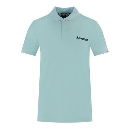 Sky Blue - Front - Aquascutum Mens Boxed Logo Polo Shirt