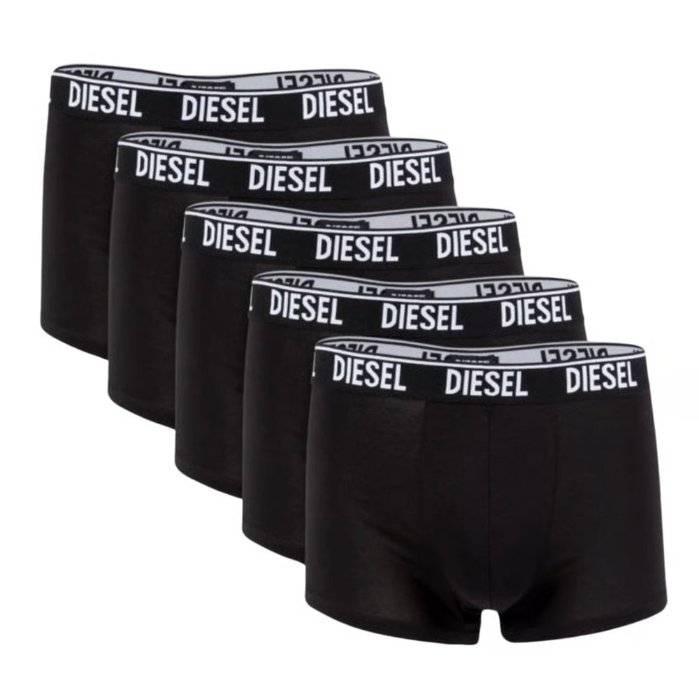Black - Front - Diesel Mens Umbx-Shawn Boxer Shorts (Pack of 5)